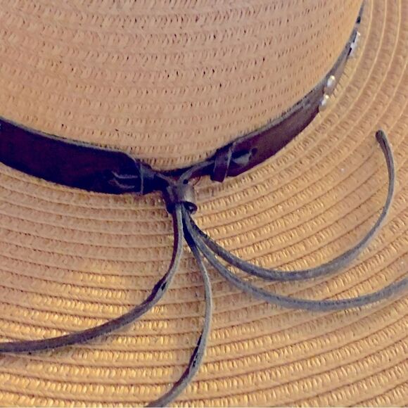 SOM-HER Flat Palm Hat Made in Mexico Sz M/L Gorgeous - Picture 8 of 12